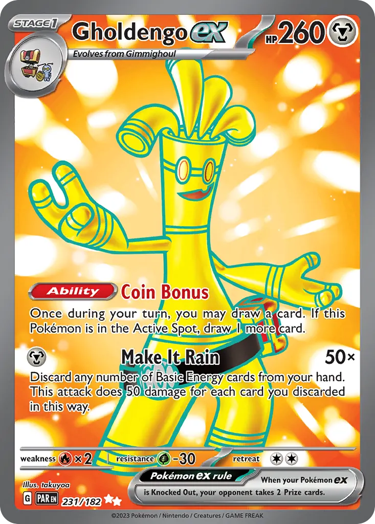 Gholdengo ex — Paradox Rift 231 Pokémon card