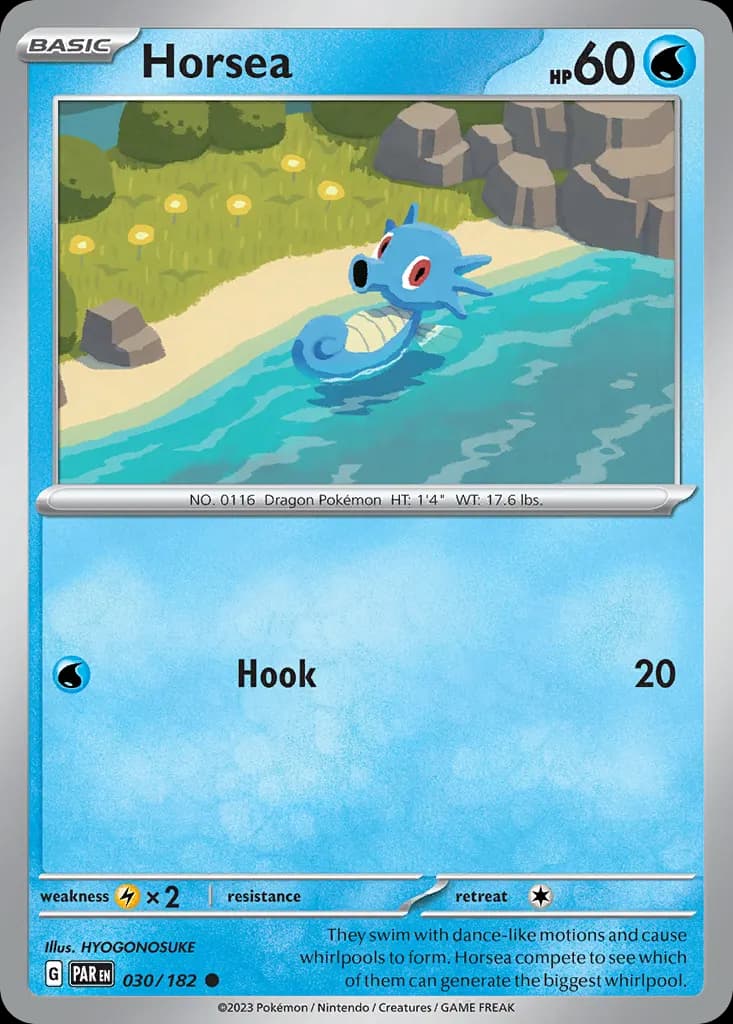 Horsea — Paradox Rift 30 Pokémon card
