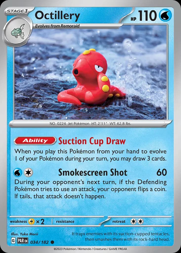 Octillery — Paradox Rift 34 Pokémon card
