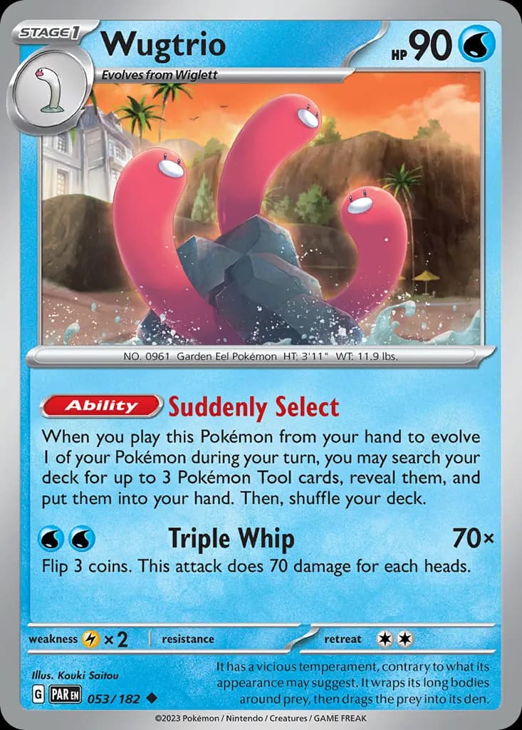 Wugtrio — Paradox Rift 53 Pokémon card