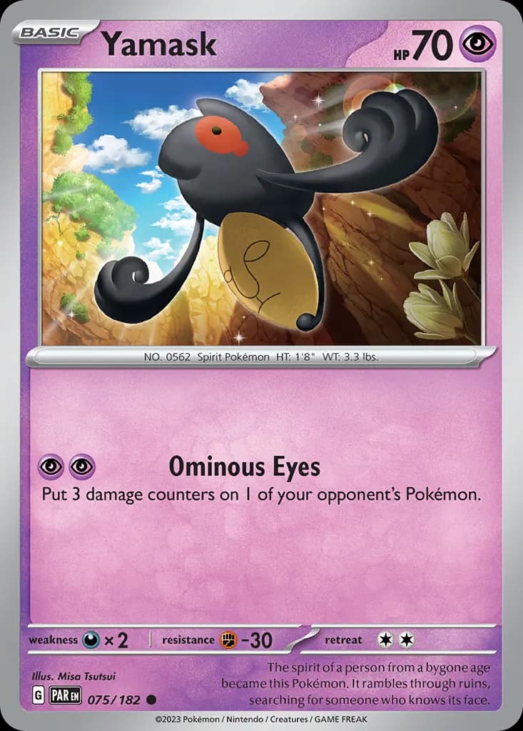 Yamask — Paradox Rift 75 Pokémon card