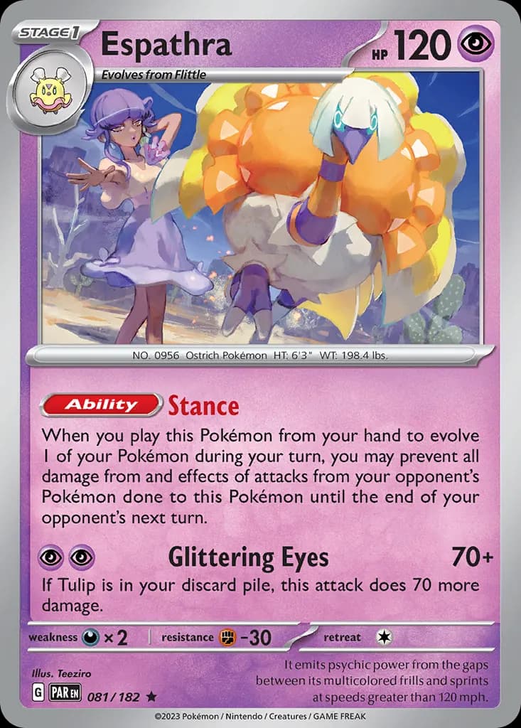 Espathra — Paradox Rift 81 Pokémon card
