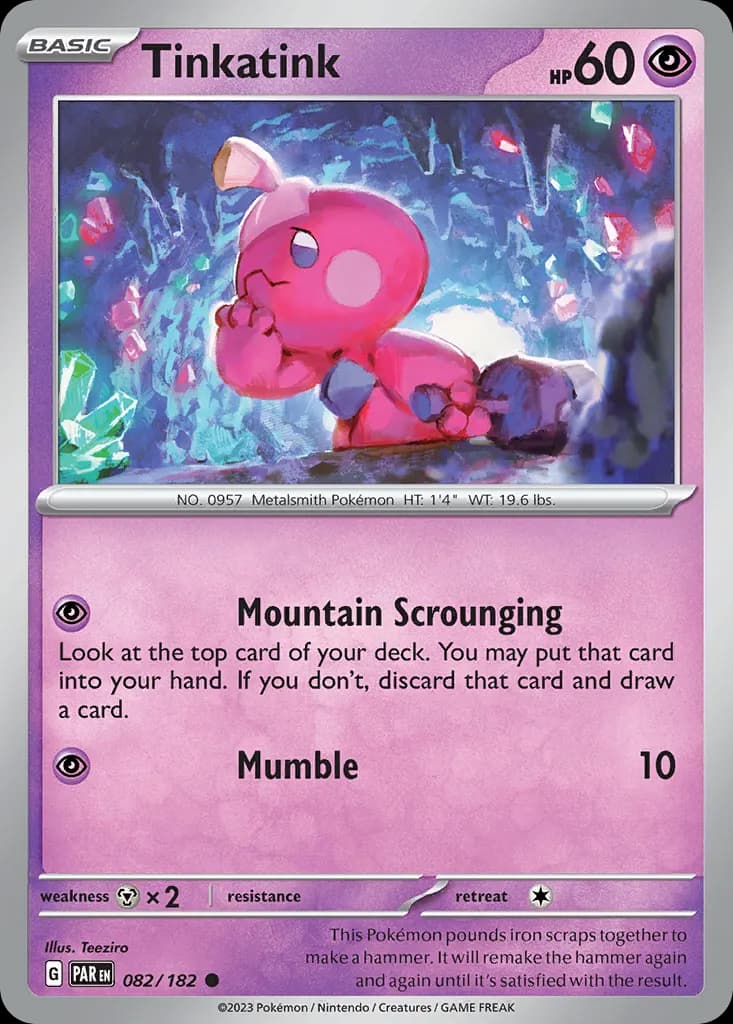 Tinkatink — Paradox Rift 82 Pokémon card