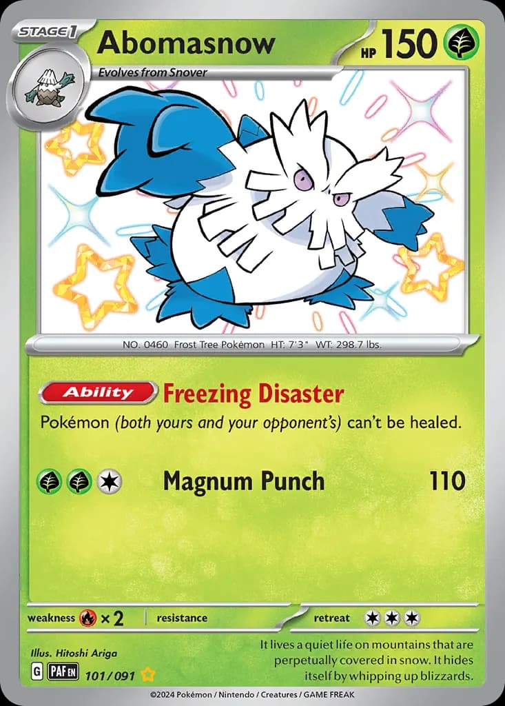 Abomasnow — Paldean Fates 101 Pokémon card
