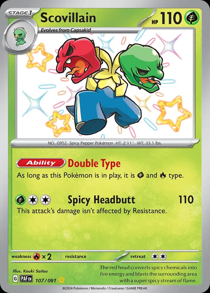 Scovillain — Paldean Fates 107 Pokémon card