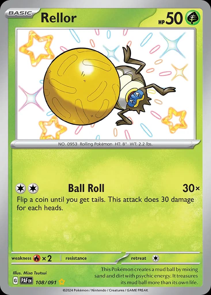 Rellor — Paldean Fates 108 Pokémon card