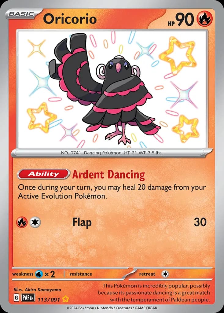 Oricorio — Paldean Fates 113 Pokémon card