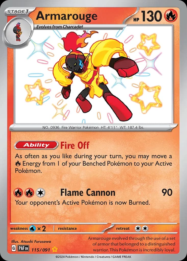Armarouge — Paldean Fates 115 Pokémon card