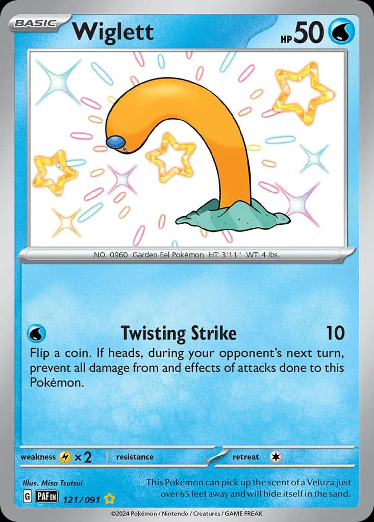 Wiglett — Paldean Fates 121 Pokémon card