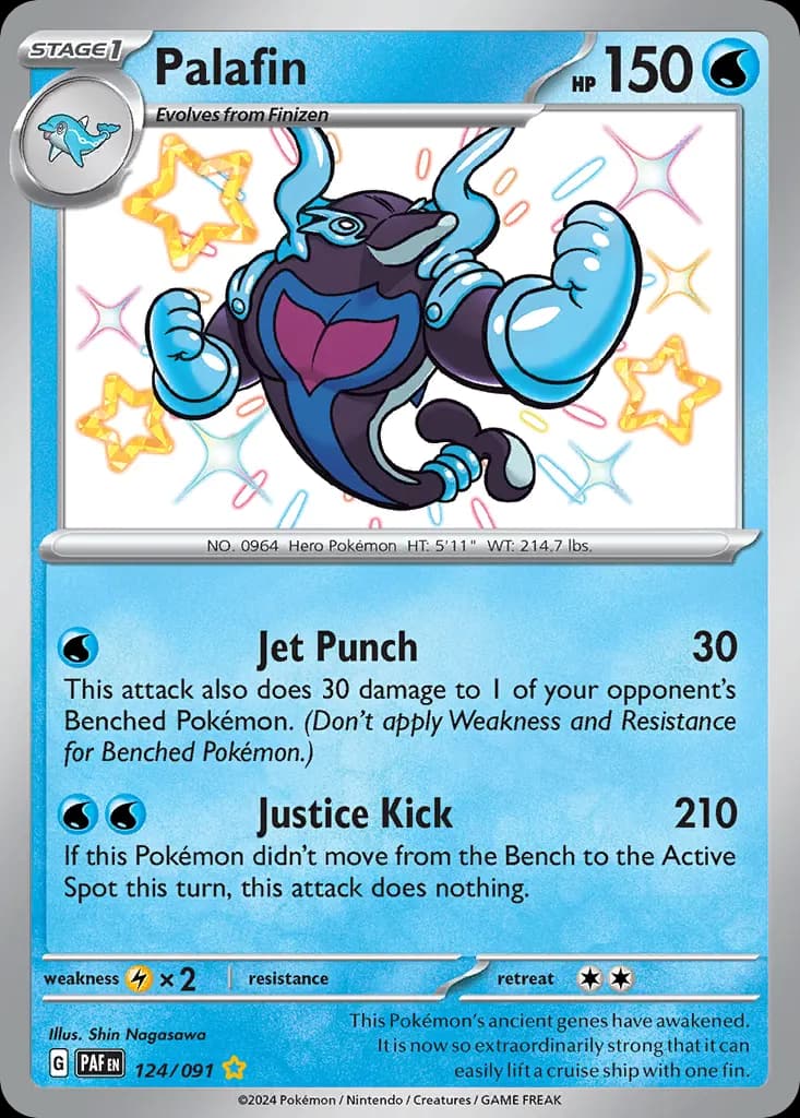 Palafin — Paldean Fates 124 Pokémon card