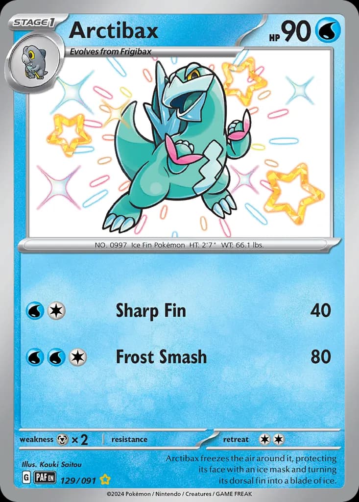 Arctibax — Paldean Fates 129 Pokémon card