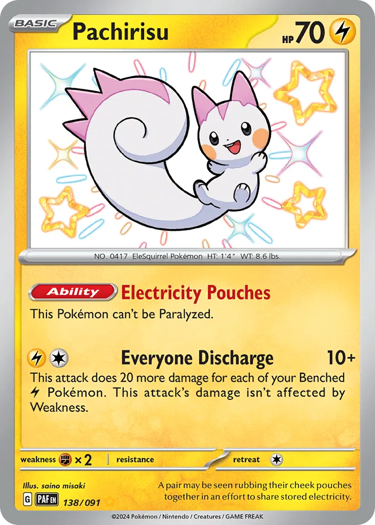 Pachirisu — Paldean Fates 138 Pokémon card