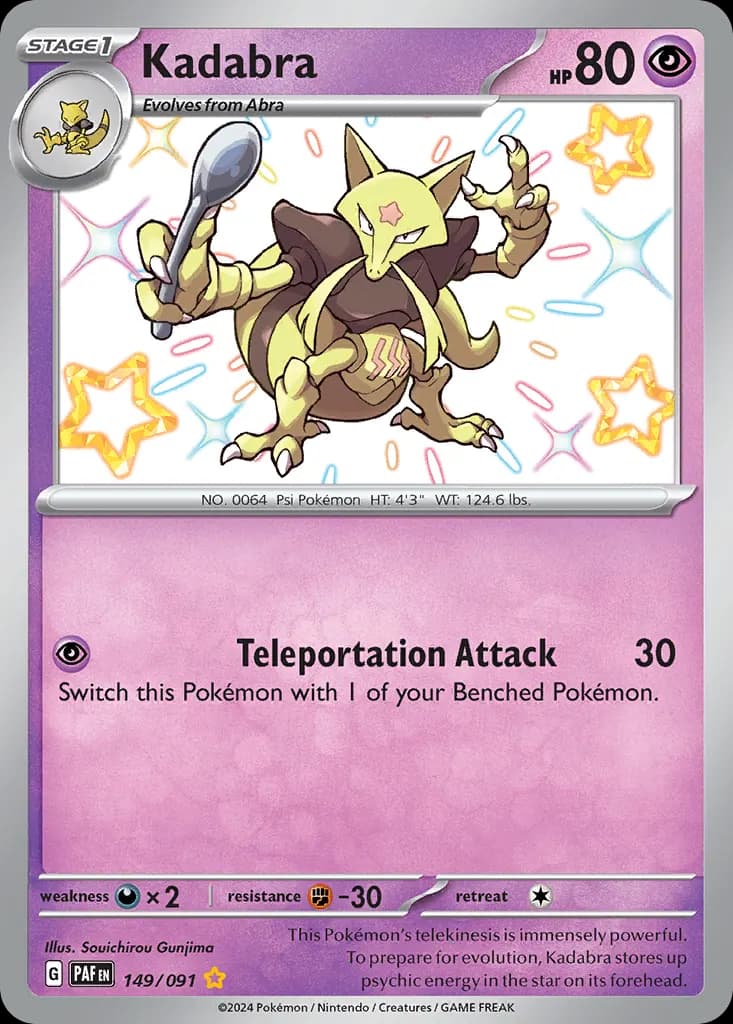 Kadabra — Paldean Fates 149 Pokémon card