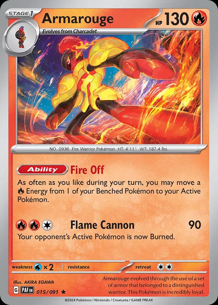 Armarouge — Paldean Fates 15 Pokémon card