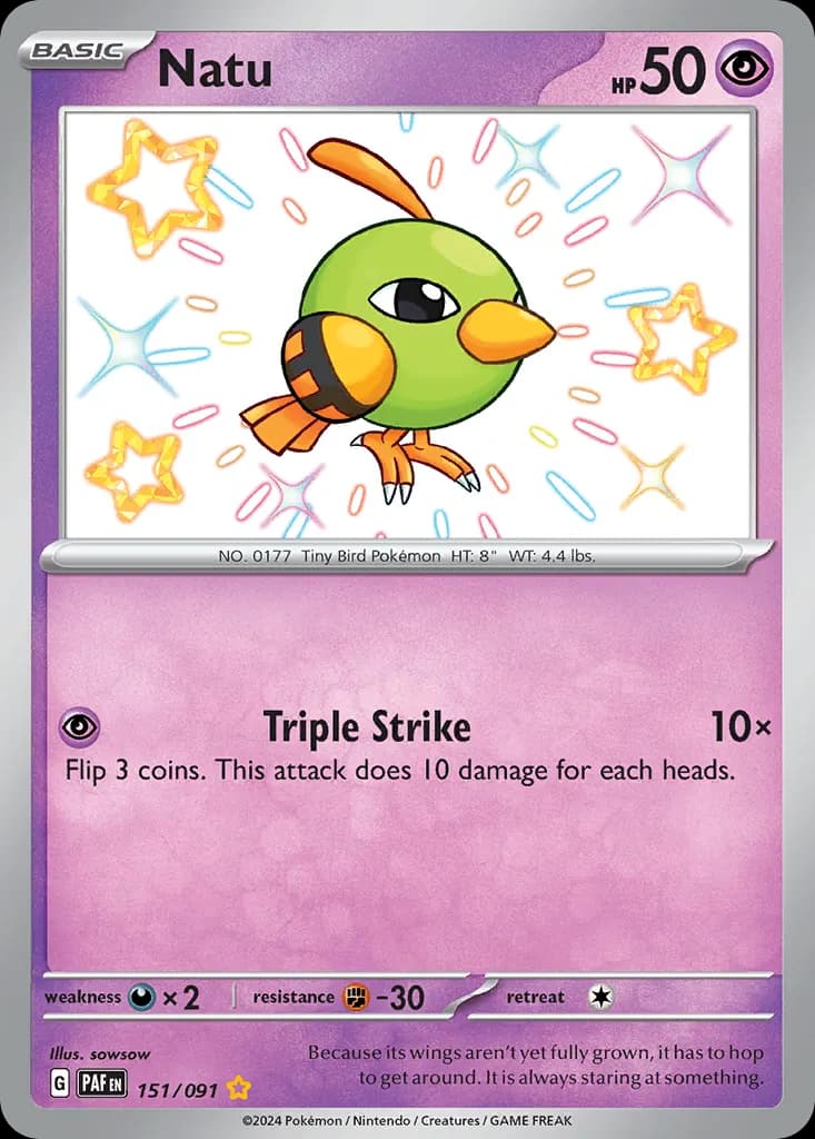 Natu — Paldean Fates 151 Pokémon card