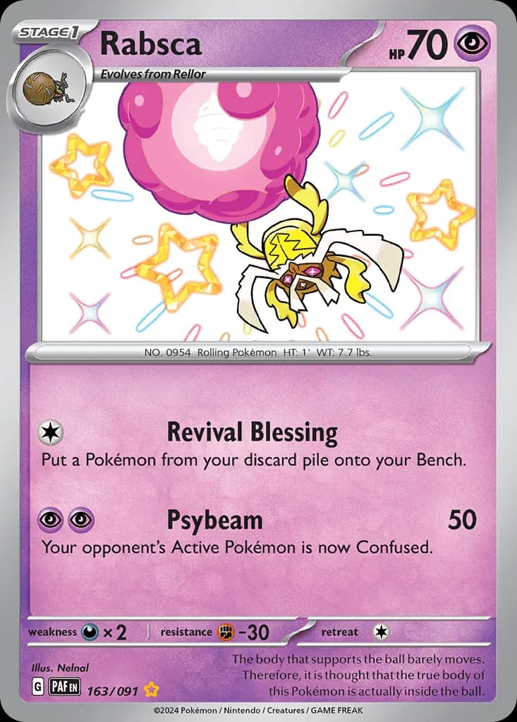 Rabsca — Paldean Fates 163 Pokémon card
