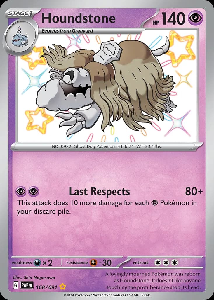 Houndstone — Paldean Fates 168 Pokémon card