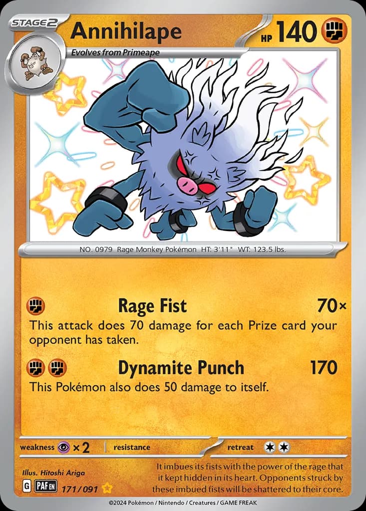 Annihilape — Paldean Fates 171 Pokémon card