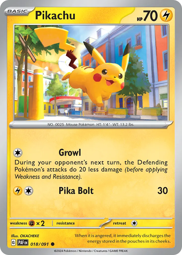 Pikachu — Paldean Fates 18 Pokémon card