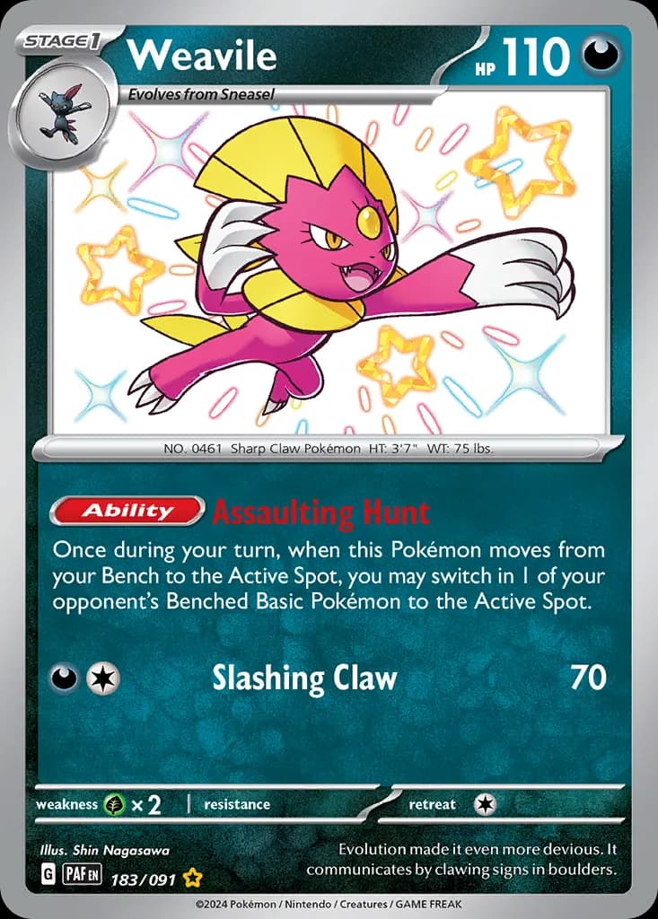 Weavile — Paldean Fates 183 Pokémon card