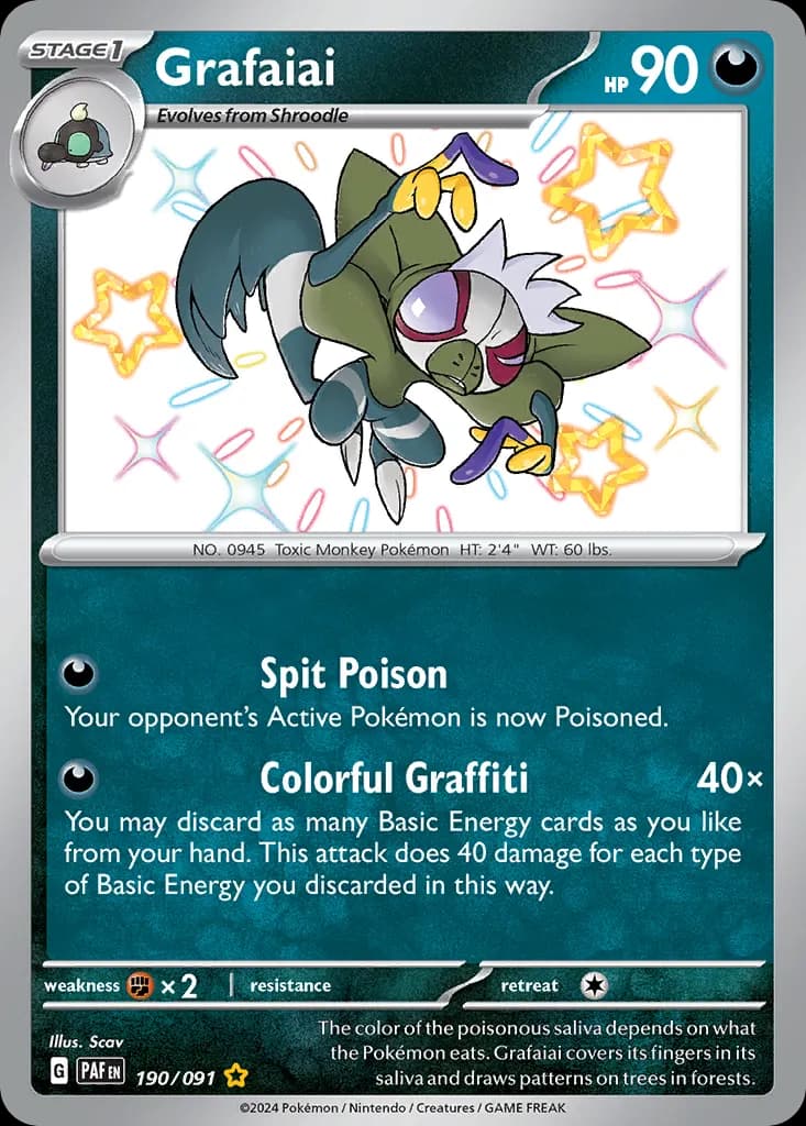 Grafaiai — Paldean Fates 190 Pokémon card