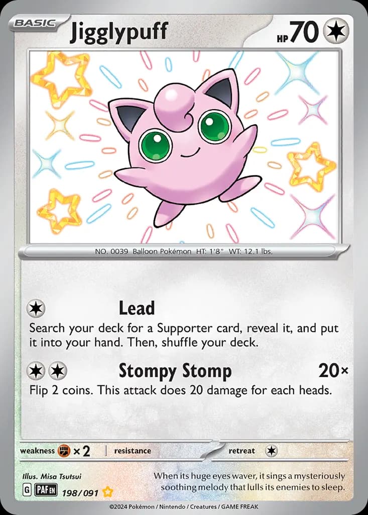 Jigglypuff — Paldean Fates 198 Pokémon card
