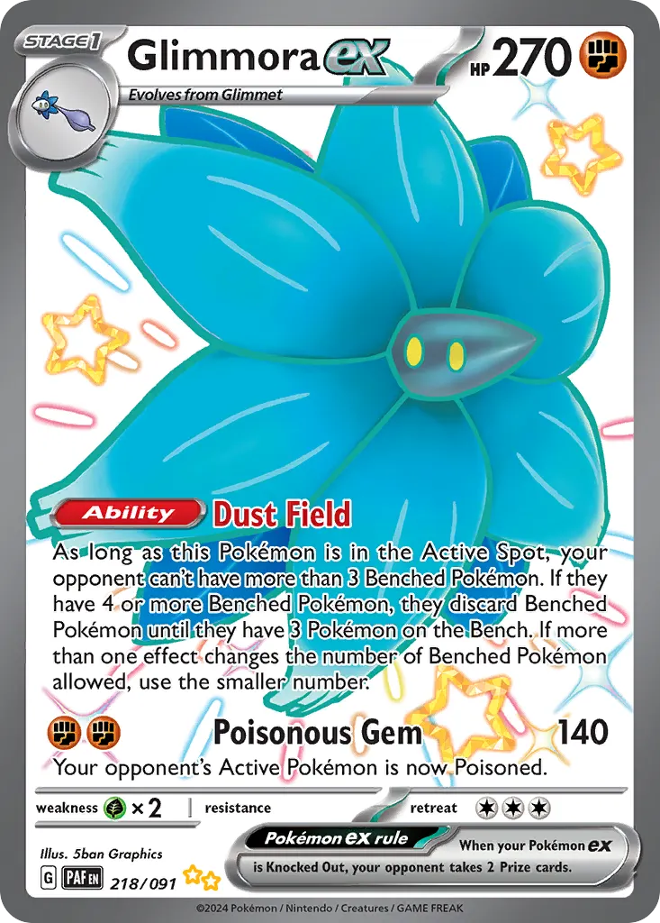 Glimmora ex — Paldean Fates 218 Pokémon card