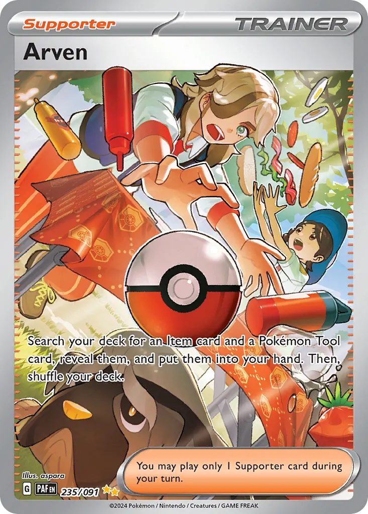 Arven — Paldean Fates 235 Pokémon card