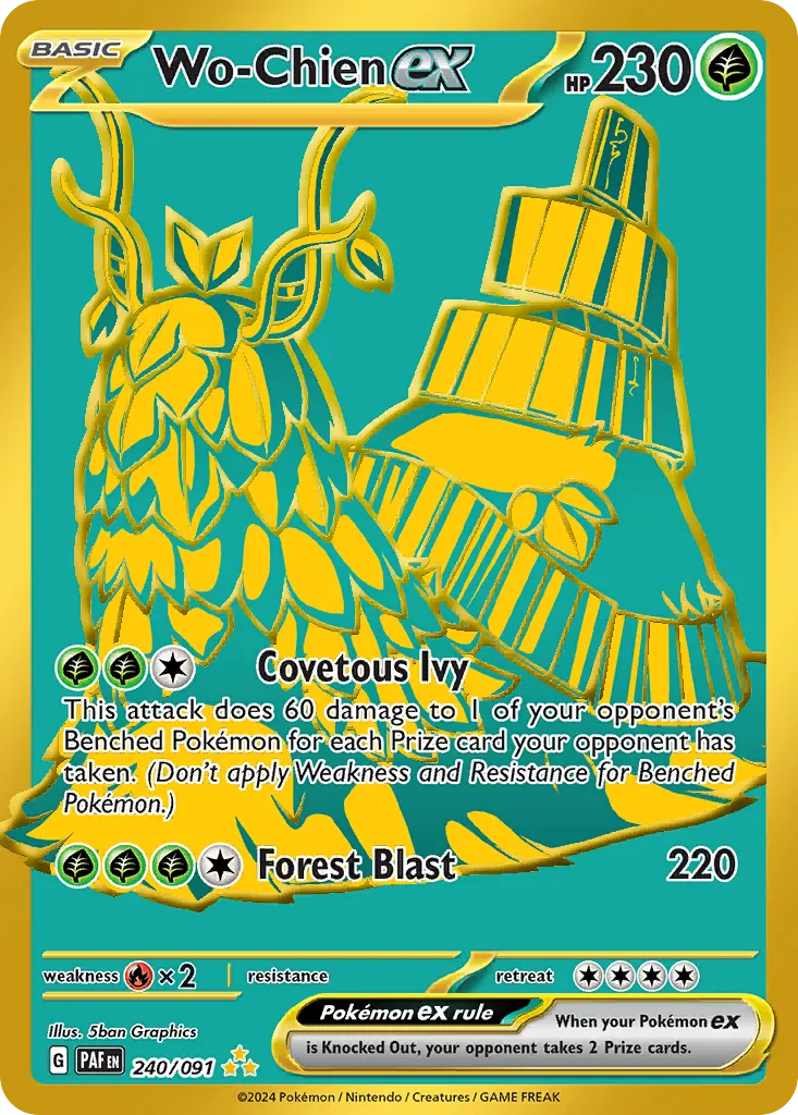 Wo-Chien ex — Paldean Fates 240 Pokémon card