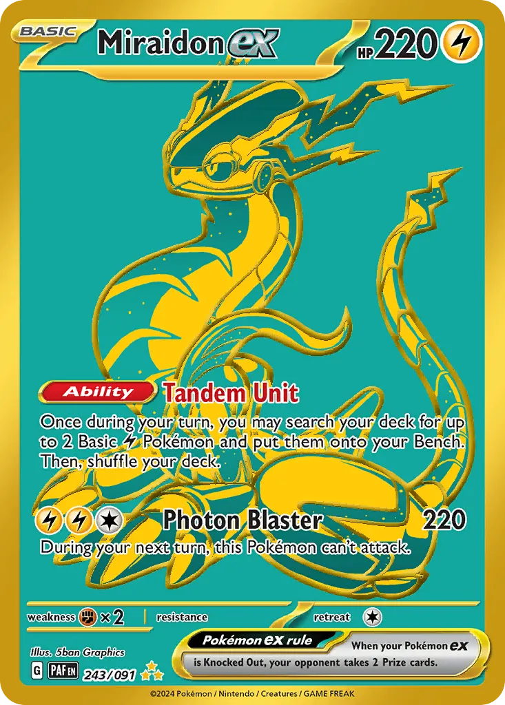 Miraidon ex — Paldean Fates 243 Pokémon card