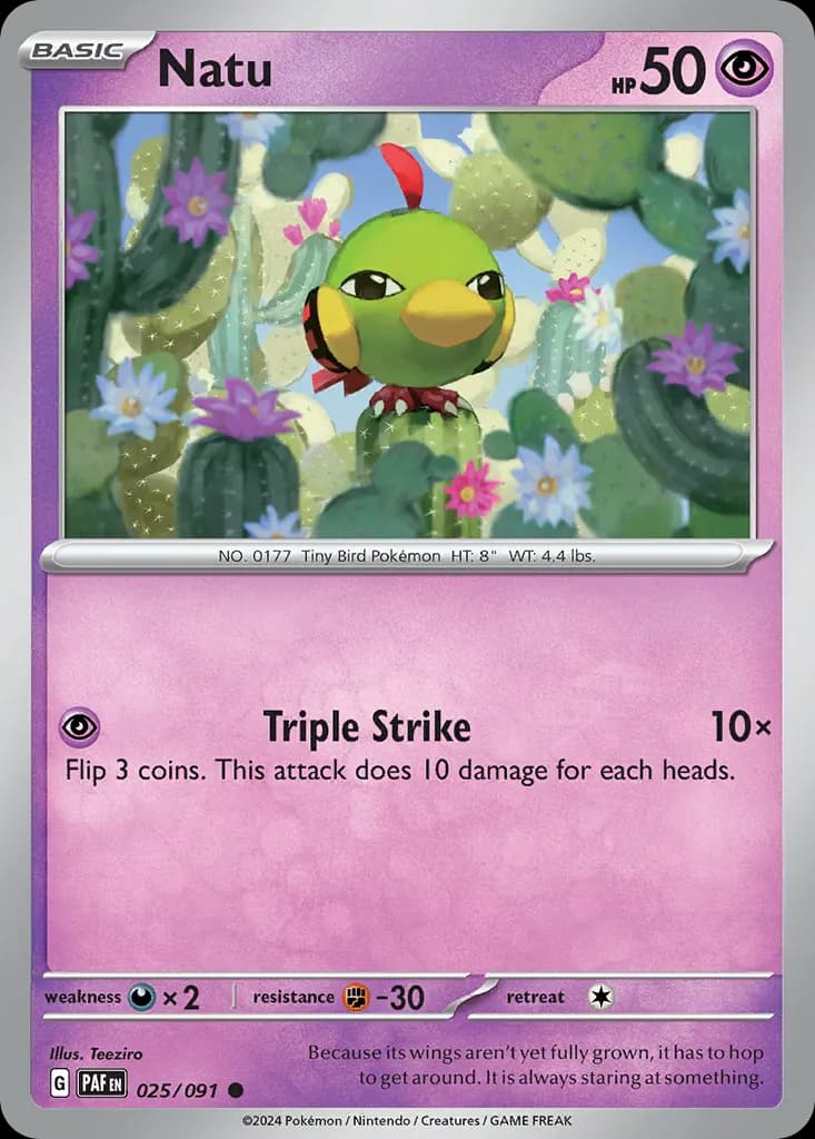 Natu — Paldean Fates 25 Pokémon card