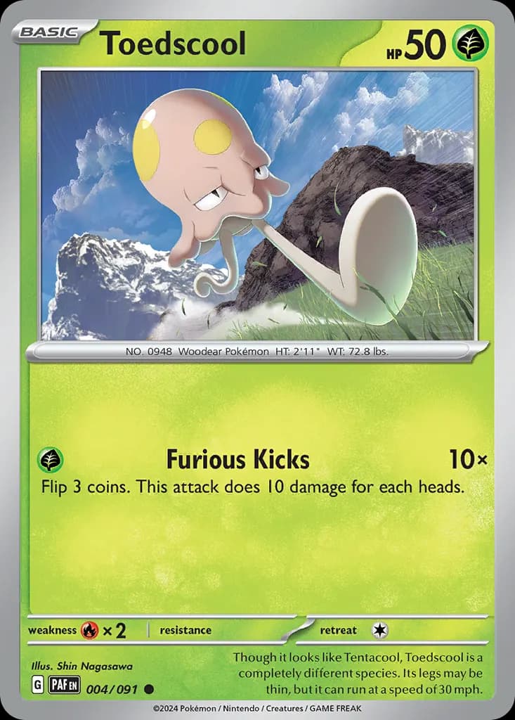 Toedscool — Paldean Fates 4 Pokémon card