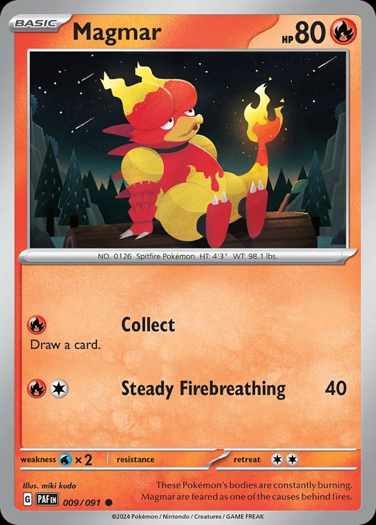 Magmar — Paldean Fates 9 Pokémon card