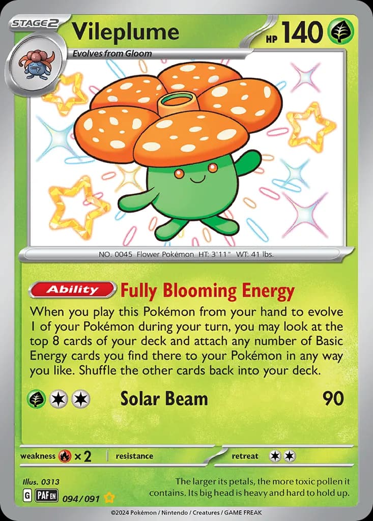 Vileplume — Paldean Fates 94 Pokémon card