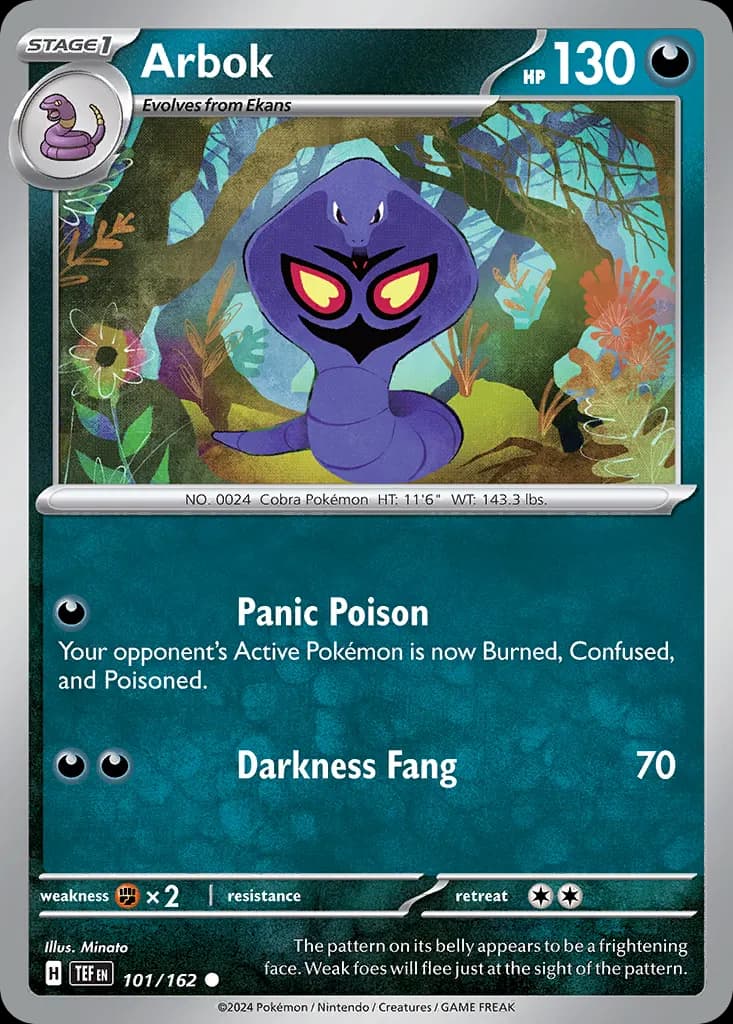 Arbok — Temporal Forces 101 Pokémon card