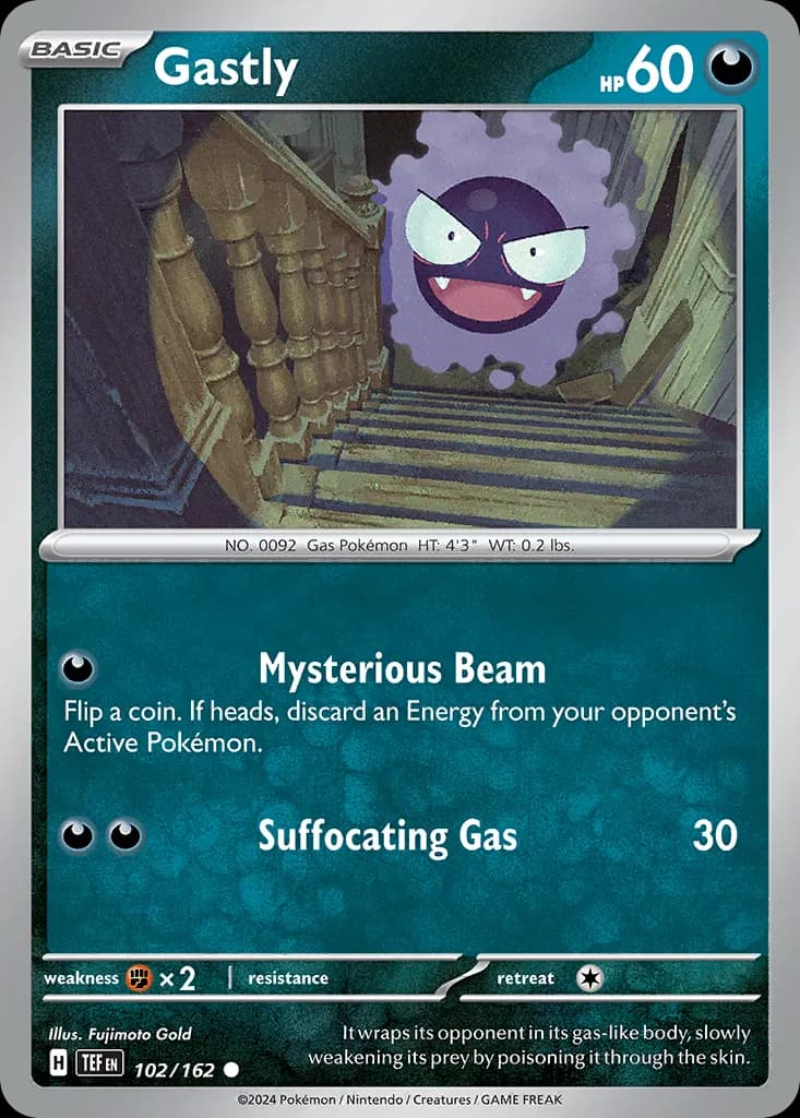 Gastly — Temporal Forces 102 Pokémon card