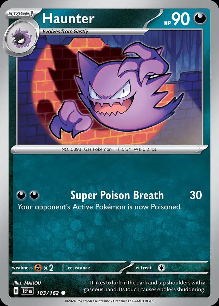 Haunter — Temporal Forces 103 Pokémon card