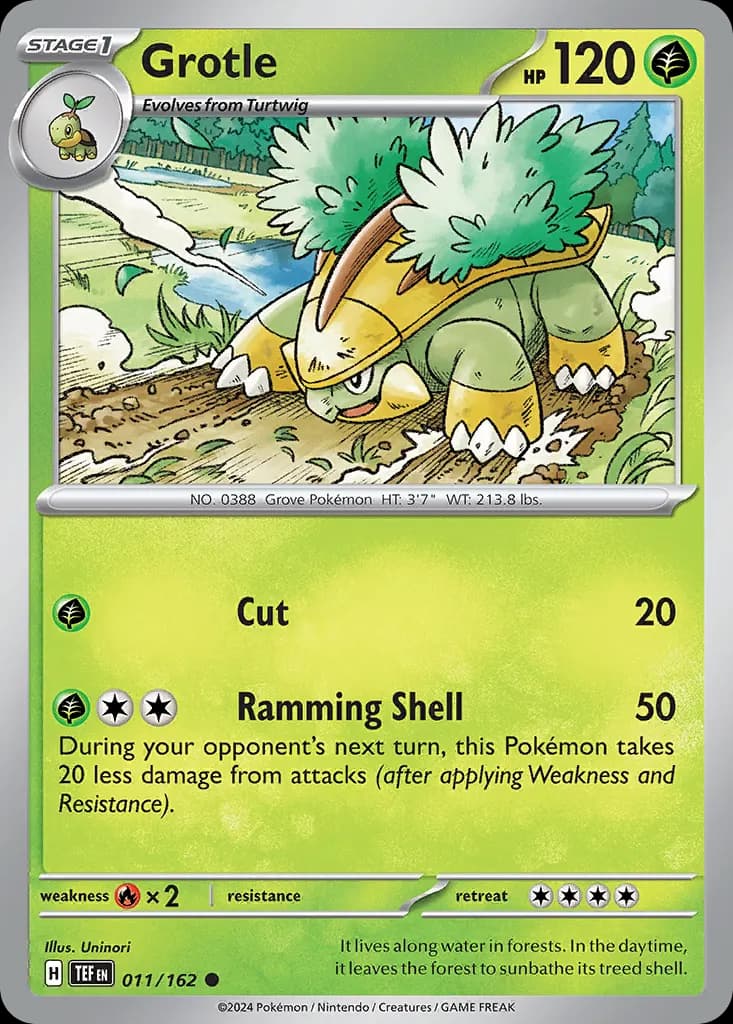 Grotle — Temporal Forces 11 Pokémon card