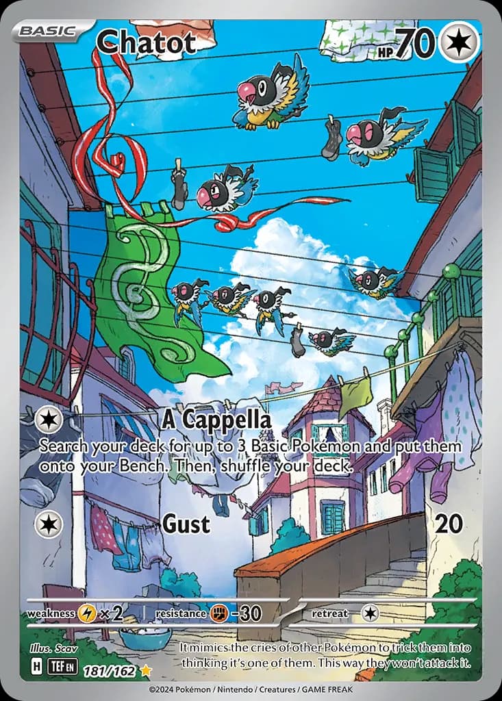 Chatot — Temporal Forces 181 Pokémon card
