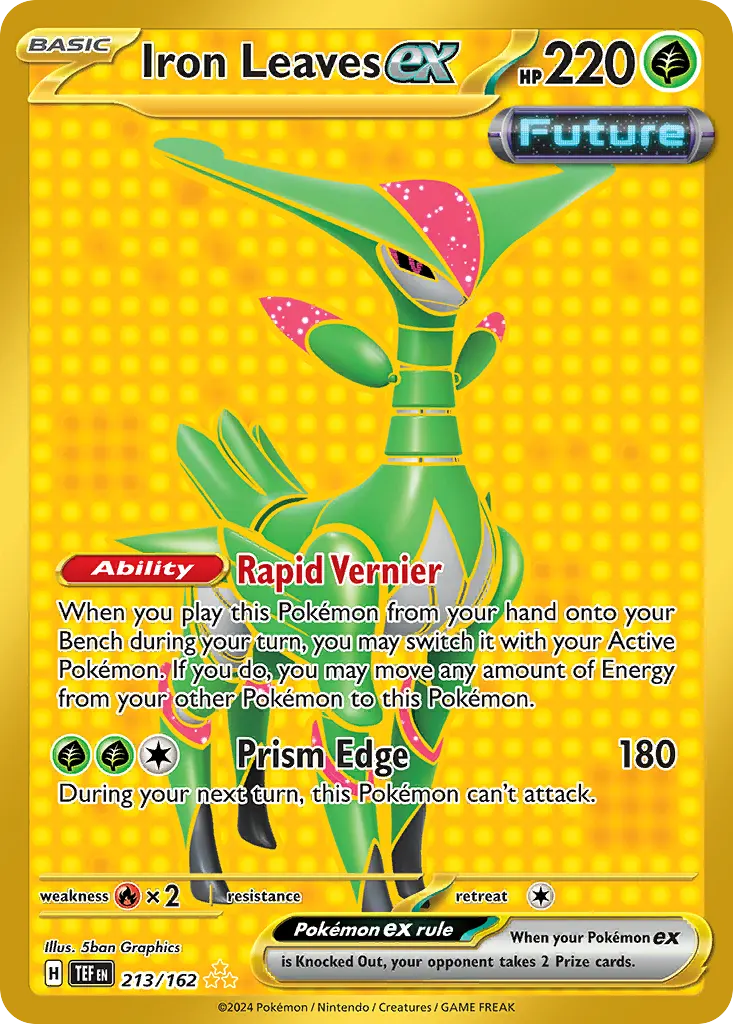 Iron Leaves ex — Temporal Forces 213 Pokémon card