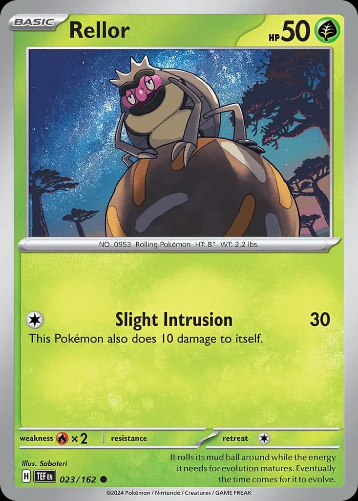 Rellor — Temporal Forces 23 Pokémon card
