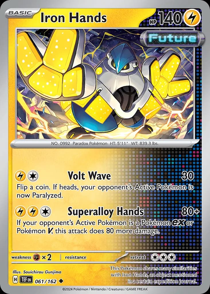 Iron Hands — Temporal Forces 61 Pokémon card