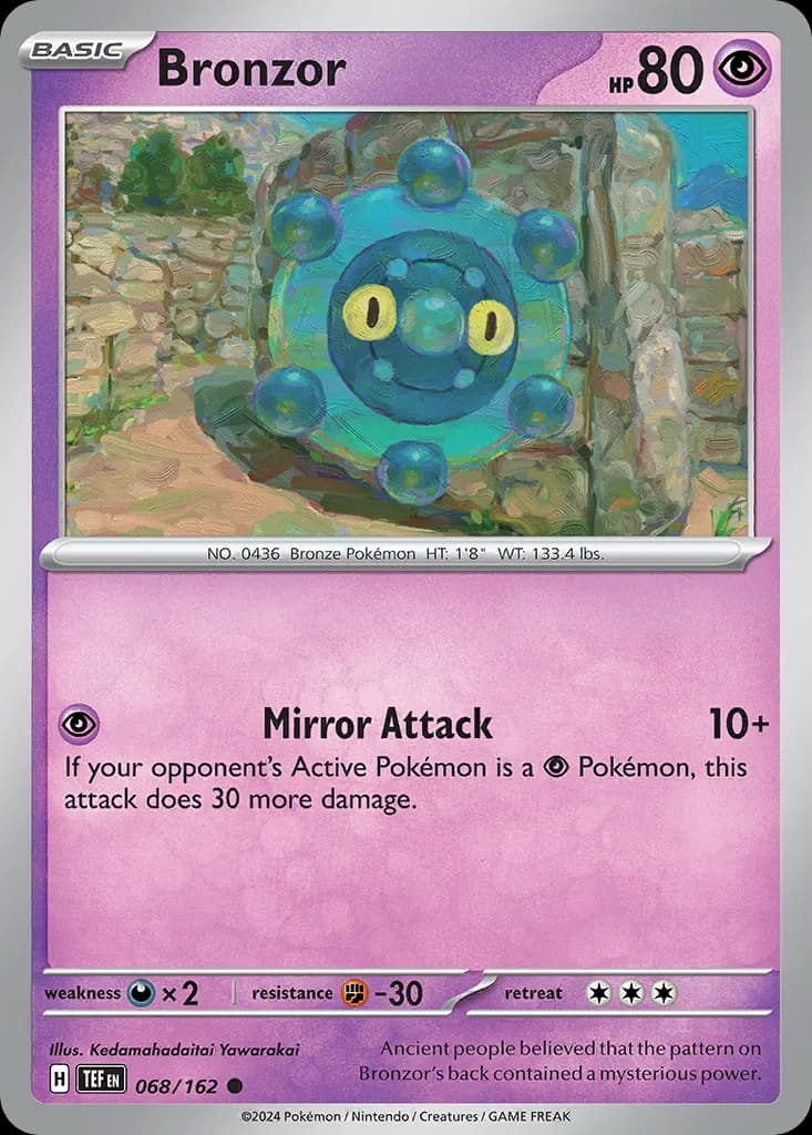 Bronzor — Temporal Forces 68 Pokémon card