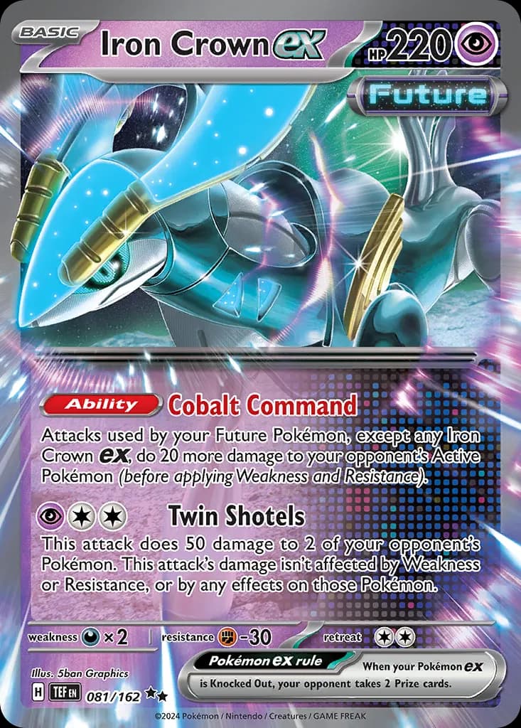 Iron Crown ex — Temporal Forces 81 Pokémon card