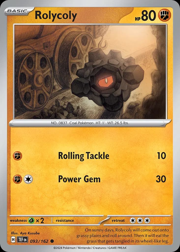 Rolycoly — Temporal Forces 93 Pokémon card
