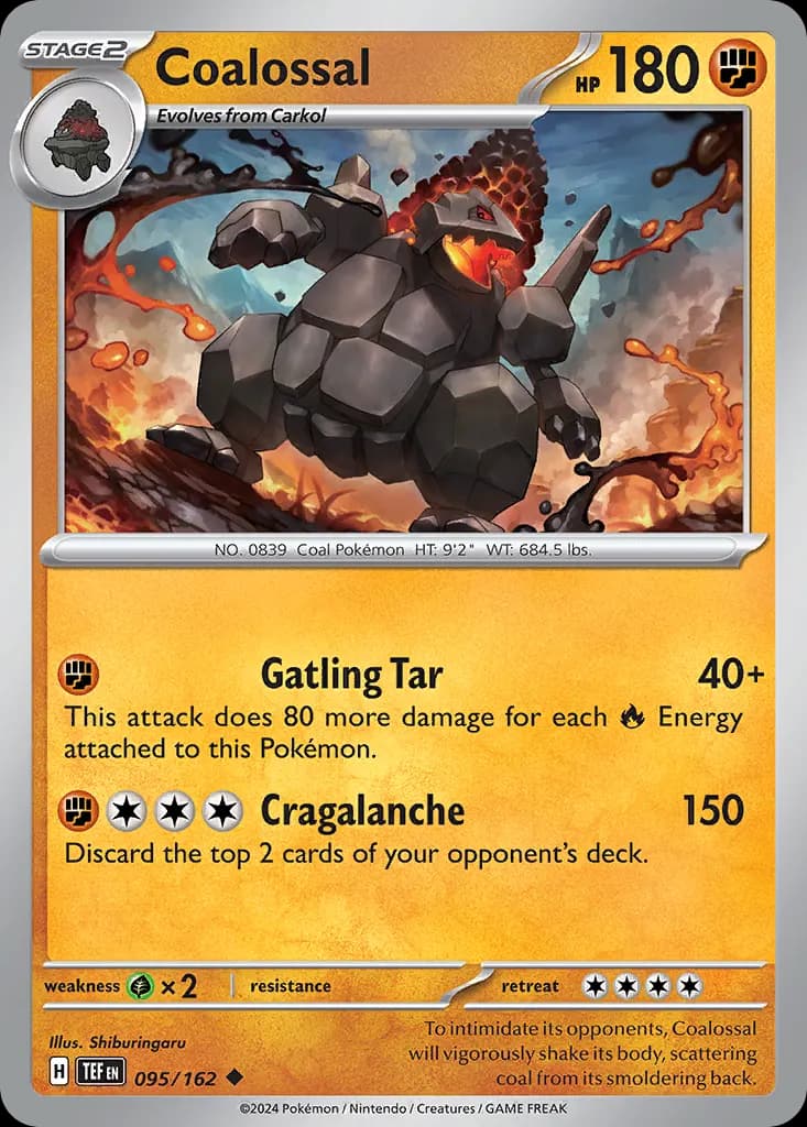 Coalossal — Temporal Forces 95 Pokémon card