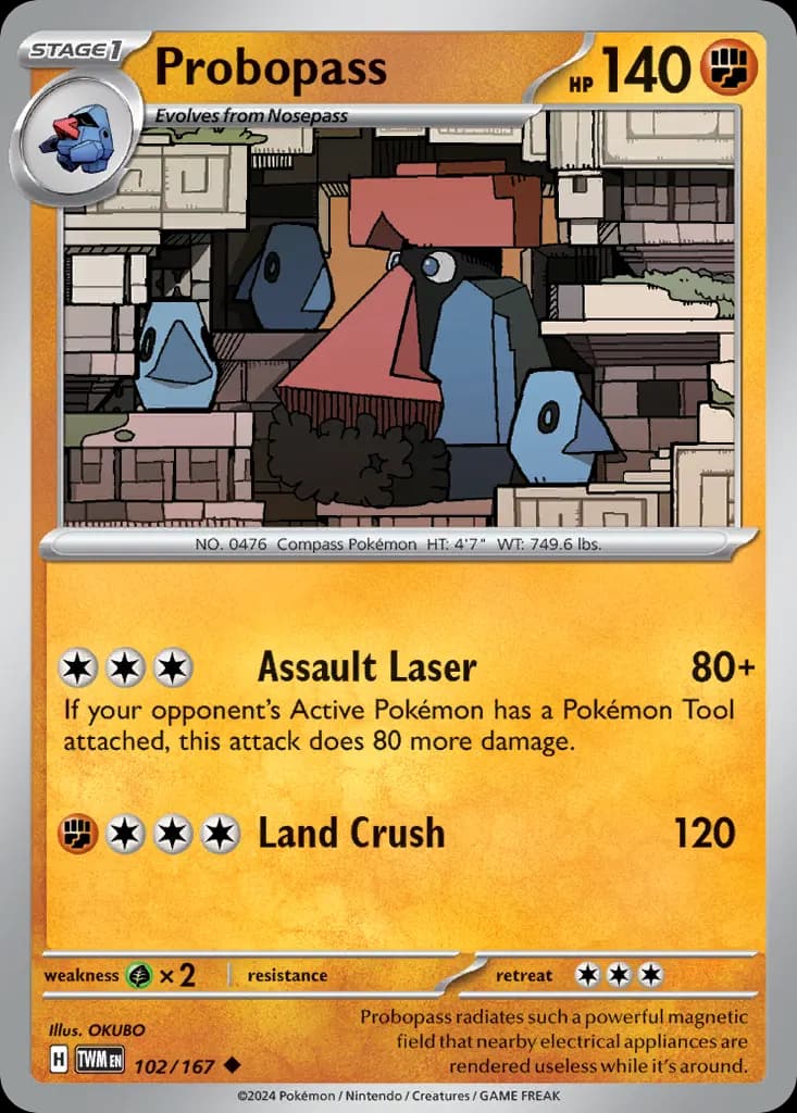 Probopass — Twilight Masquerade 102 Pokémon card