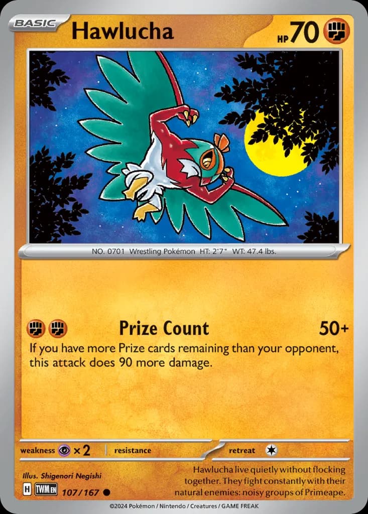 Hawlucha — Twilight Masquerade 107 Pokémon card