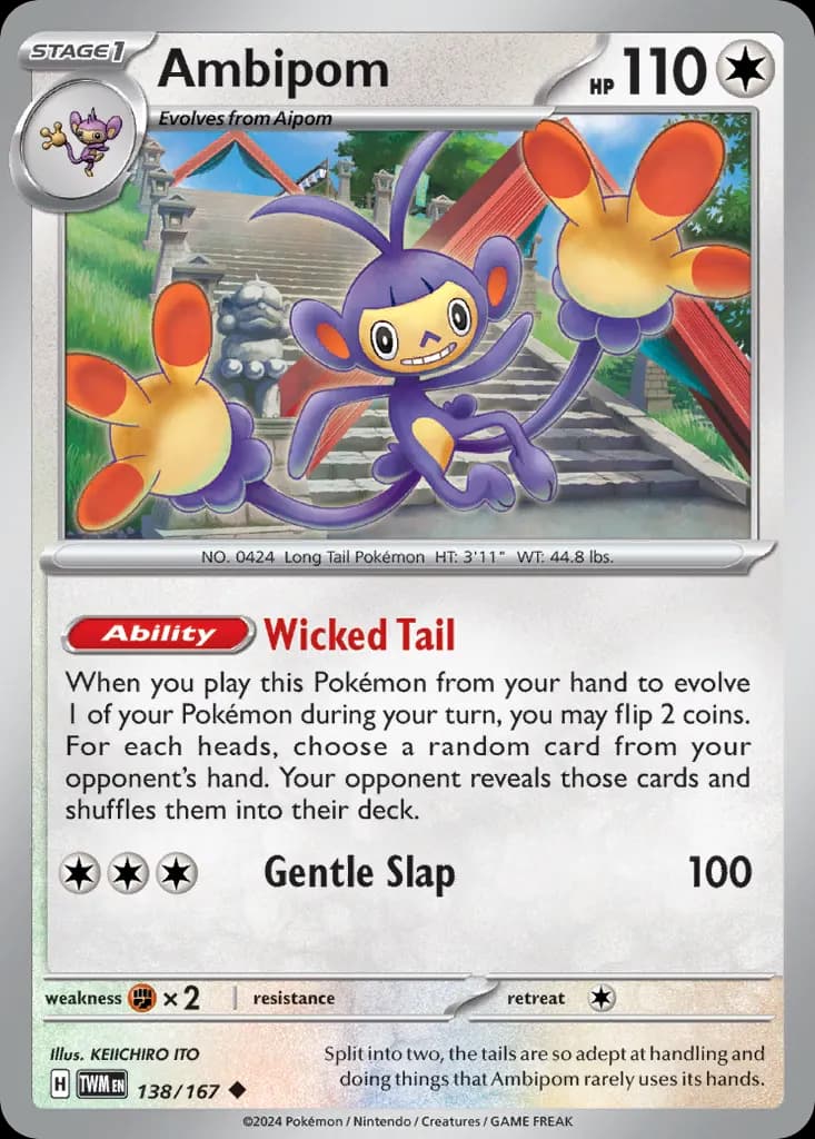 Ambipom — Twilight Masquerade 138 Pokémon card