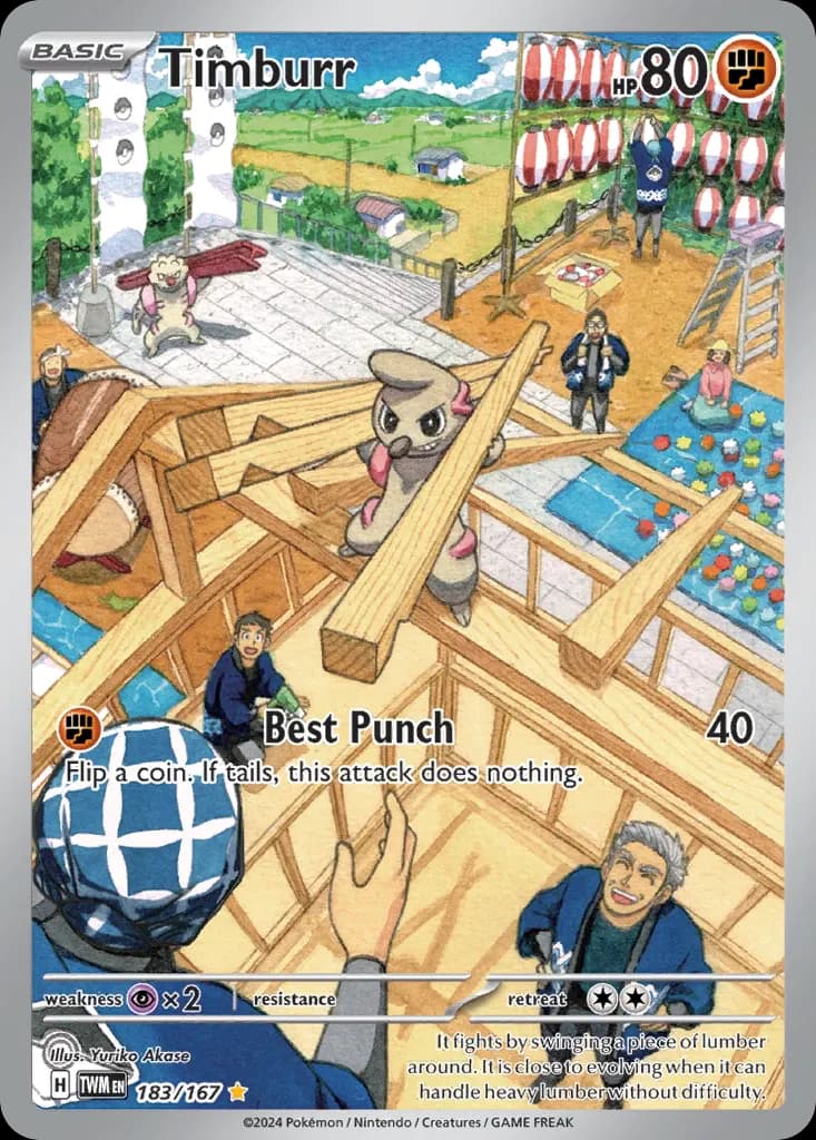 Timburr — Twilight Masquerade 183 Pokémon card